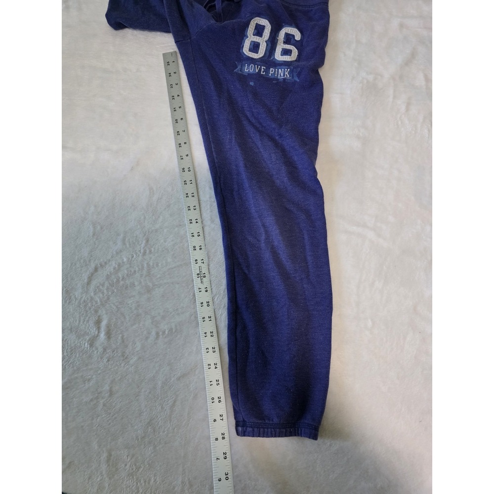 Victoria's Secret PINK Vintage Y2K Womens Small Blue 86' Embroidered Sweat Set - Picture 12 of 14